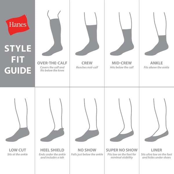 Hanes Uniform, Plain White, Knit Crew Socks for Girls, 10-Pairs Hanes