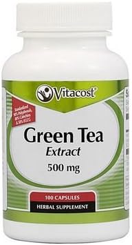 Vitacost Green Tea Extract - Standardized - 500 mg - 100 Capsules Vitacost Brand