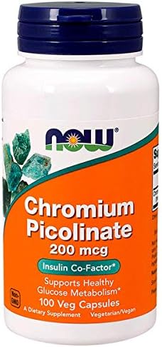 NOW Chromium Picolinate 200mcg, 100 Capsules (Капсулы) (Pack of 2) NOW Foods