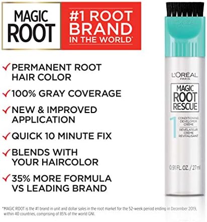 Краска для волос Magic Root, постоянная, 10 минут, 100% покрытие седины, черная, 2 упаковки L'Oréal Paris