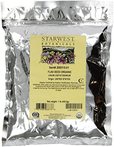 Starwest Botanicals Organic Flax Seed, 1-pound Bags (Pack of 2) Starwest Botanicals