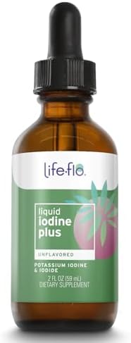 Life-flo Liquid Iodine Plus 150 mcg, Iodine Supplement for Thyroid Support,* Healthy Energy & Metabolism Formula* with Iodine & Potassium Iodide, Unflavored Liquid Drops, Approx. 450 Servings, 2 fl oz Life-flo