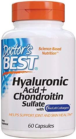 Doctor's Best Hyaluronic Acid with Chondroitin Sulfate, Non-GMO, Gluten Free, Soy Free, Joint Support, 60 Caps Doctor's Best