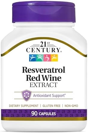 21st Century Resveratrol Red Wine Extract Capsules, 90Count 21st Century