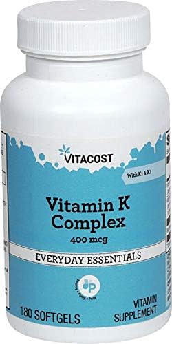 Vitacost Vitamin K Complex with K1 & K2-400 mcg - 180 Softgels Vitacost Brand