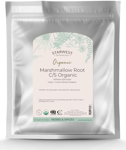 Starwest Botanicals Organic Marshmallow Root Cut and Sifted - 4 Ounce Starwest Botanicals