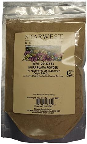 Muira Puama Root Powder (Порошок) - 4 Oz Starwest Botanicals