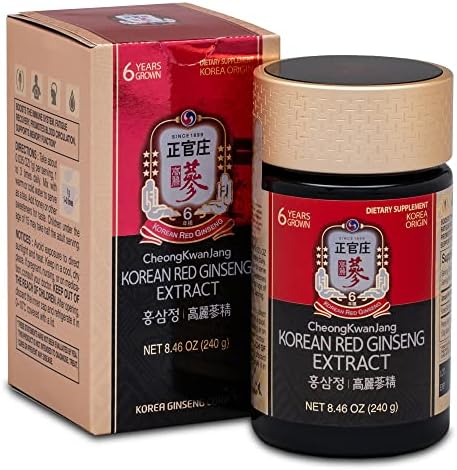 Korean Red Ginseng Extract 50g Jar | Health Supplement, Ginseng Tea | Energy Boost,Stamina, Blood Circulation, Immune Support | 100% Korean Red Ginseng Extract | Vegan Friendly | 50g CheongKwanJang