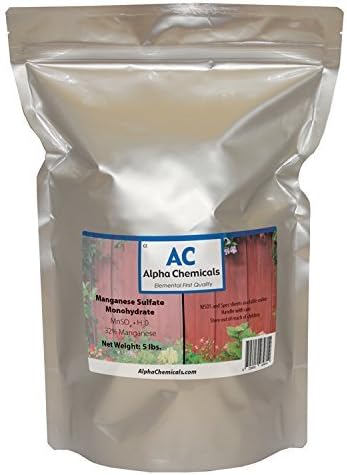 Manganese Sulfate Monohydrate - 32% Mn - 5 Pounds Alpha Chemicals