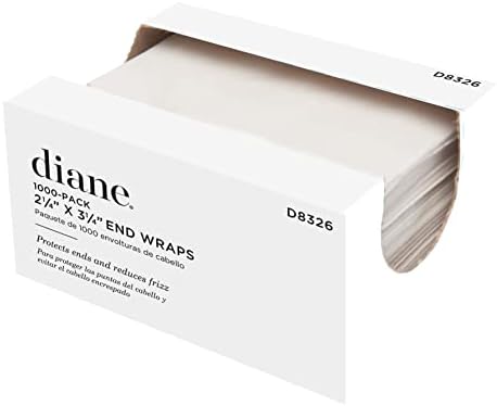 Diane End Wraps for Styling Hair in Salon or at Home 2.25 inch x 3.25 inch , White, 1000 Count(Pack of 1) Diane