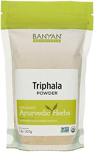 Banyan Botanicals Triphala Powder (Порошок) – Organic Formula of Amla, Haritaki & Bibhitaki – for Daily Detoxifying, Cleansing & Rejuvenation* – Maintains Regularity* – Spice Jar – Non-GMO Sustainably Sourced Banyan Botanicals