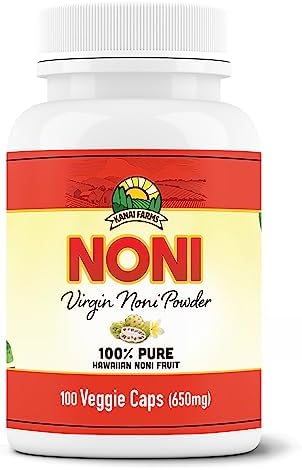 Virgin Noni Powder - 100% Pure Noni Powder Capsules, Certified Organic Kanai Farms