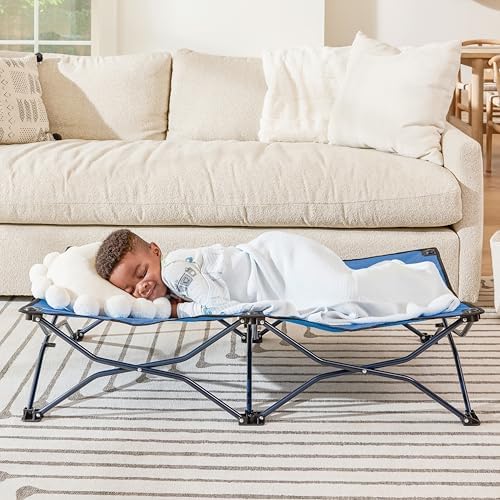 Regalo My Cot Portable Travel Bed, Includes Fitted Sheet, Grey, 1 Count (Pack of 1) Regalo