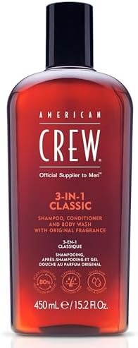 American Crew Shampoo, Conditioner & Body Wash for Men, 3-in-1, 33.8 Fl Oz American Crew