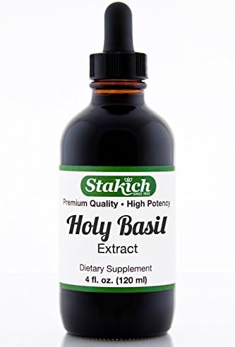 Stakich Holy Basil (Tulsi) (Ocimum Sanctum) 4 oz (Унции) Liquid Extract (Жидкий экстракт) Stakich