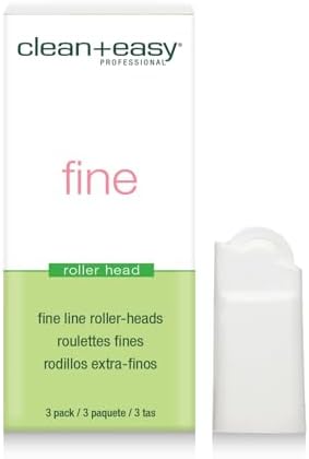 Clean + Easy Fine Roller Head For Facial Hair Removal, Roll-On Waxing System, 3-Pack Clean + Easy