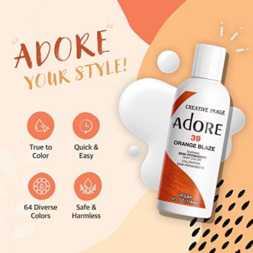 Adore Semi Permanent Hair Color - Vegan and Cruelty-Free Clear Hair Dye - 4 Fl Oz - 010 Crystal Clear (Pack of 1) Adore