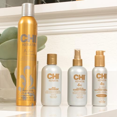 Сыворотка для волос CHI Keratin Silk Infusion: восстанавливает мягкость и блеск, 60 мл, без сульфатов Chi