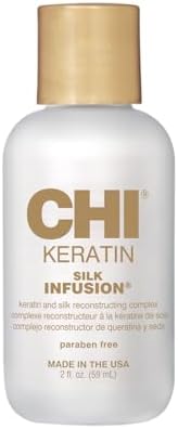 CHI Keratin Silk Infusion, Hydrating Hair Serum For Restoring Softness & Shine, Helps Dry, Damaged Hair, Sulfate-free, 2 Oz CHI