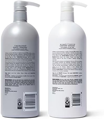 Nexxus Shampoo and Conditioner Therappe Humectress (Set of 2)for Dry Hair Silicone-Free, Moisturizing Caviar Complex and Elastin Protein 33.8 oz Nexxus