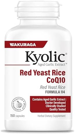 Экстракт aged garlic Kyolic Формула 114, красный дрожжевой рис и КоQ10, 75 капсул Kyolic