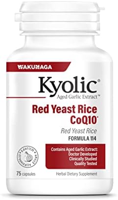 Kyolic Aged Garlic Extract Formula 114, Red Rice Yeast & Coq10, 75 Capsules (Капсулы) (Packaging May Vary) Kyolic