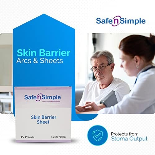 Safe n' Simple Skin Barrier Arc - 1" Individually Wrapped Packets - Hydrocolloid Skin Barrier Strips for Ostomy - Waterproof Medical Stoma Skin Barrier - Skin Adhesive Ostomy Barrier Safe n' Simple