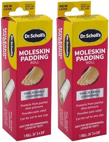 Dr. Scholls Moleskin Padding Roll (24In X 4 5/8 Pieces) (Pack of 2) Dr. Scholl's