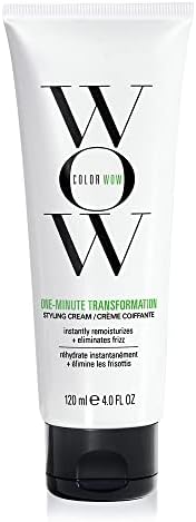 COLOR WOW One Minute Transformation – Instant frizz fix| Nourishing styling cream smooths, tames + defrizzes on the spot| Avocado oil + Omega 3’s hydrate, repair for silkier, smoother texture COLOR WOW