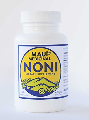 Kona Noni 90 Vcaps 400mg per Capsule Organic Whole Fruit Maui Medicinal Herbs