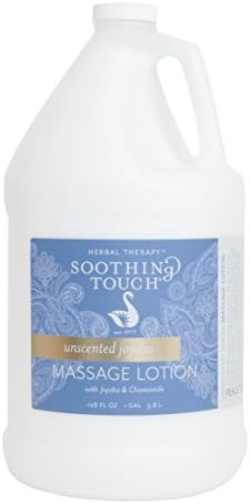 Soothing Touch 304892-06-LE128 Unscented Jojoba Massage Lotion, Arnica Flower, Aloe Vera, Deeply Moisturizing, 1 Gallon Soothing Touch