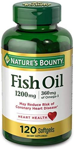 Nature's Bounty Fish Oil, Dietary Supplement, Omega 3, Supports Heart Health, 1200 Mg, 120 Rapid Release Softgels (Мягкие капсулы) Nature's Bounty