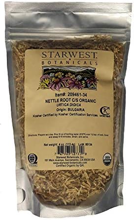 Organic Nettle Root C/S - 4 Oz (113 G) - Starwest Botanicals Starwest Botanicals