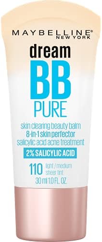 BB-крем Dream Pure с 2% салициловой кислотой, 8 в 1, легкое безмасляное покрытие Maybelline