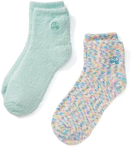 Earth Therapeutics Aloe Socks, 2 Pair Per Package (1 Pair Multi-colored, One Pair Aqua) by Earth Therapeutics Earth Therapeutics