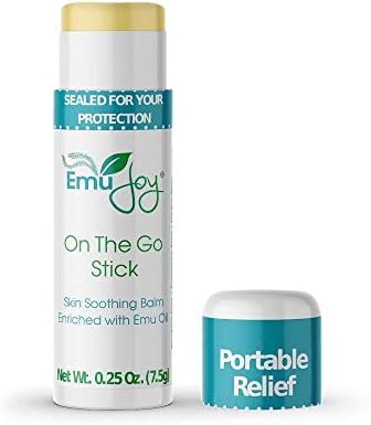 Emu Joy On The Go Anti Itch Cream Stick - Burn Cream, Bug Bite Itch Relief First Aid Stick for Scratches, Stings, Burns, from Mosquito, Bed Bugs, Bee Sting Relief & Bug Bite Cream Stick (1pk) Emu Joy