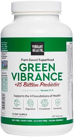 Vibrant Health, Green Vibrance, Vegan Superfood Pills, 240 Capsules (Капсулы) (FFP) Vibrant Health