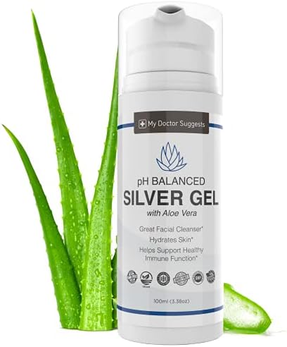 Colloidal Silver Gel Wound Care with Aloe Vera Gel - 30ppm pH Balanced Formula Helps Soothe Burns, Sores & Eczema - Structured Silver Gel Made in USA (3.38 oz) My Doctor Suggests