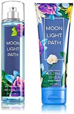 Bath & Body Works - Signature Collection - Moonlight Path - Fine Fragrance Mist 8 Fl Oz & Triple Moisture Body Cream 8 Fl Oz Bath & Body Works