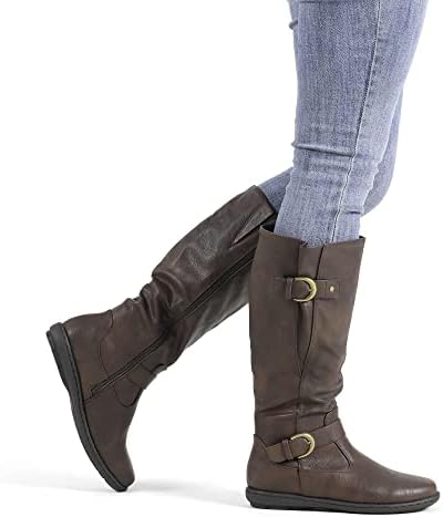 Женские Сапоги DREAM PAIRS Wide Calf Knee High Boots с Искусственным Мехом DREAM PAIRS