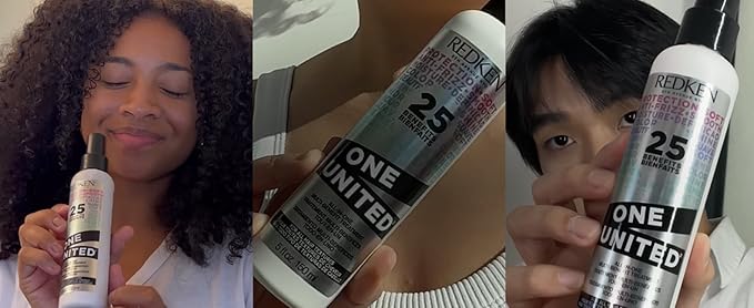 Redken One United Leave In Conditioner | Multi-Benefit Hair Treatment | Detangles, Nourishes, & Smooths Frizz | Heat Protection Spray for Blow Dry & Styling | For All Hair Types | Paraben Free Redken