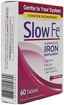 Slow Fe, High Potency Iron 45 mg, Slow Release - 60 Tablets Slow Fe