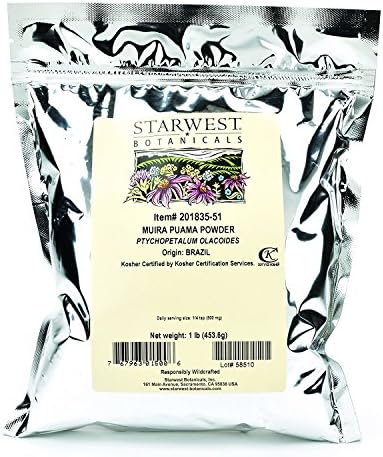 Starwest Botanicals Muira Puama Powder (Порошок) Wildcrafted, 1 Pound Starwest Botanicals