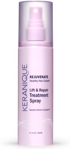 Keranique Hair Thickening Spray - Lift & Repair Volumizing Spray for Instant Volume, Texture - Styling Texturizing Spray For Fine Hair - Heat Damage Protectant With Keratin 3.4 oz Keranique