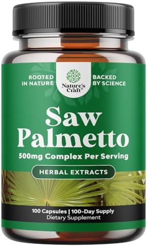 Extra Strength Saw Palmetto Extract - Advanced Saw Palmetto for Women and Men's Hair Health and Urinary Support with Plant Sterols & Flavonoids - Potent Herbal Saw Palmetto Supplement - 30 Capsules (Капсулы) Natures Craft