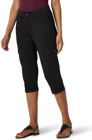 Lee Women's Relaxed Fit Austyn Knit Waist Cargo Capri Pant Lee