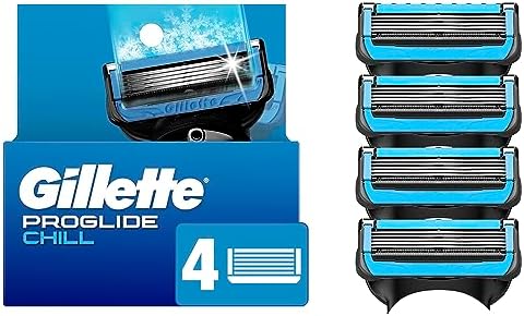 Gillette ProGlide Chill Razor Refills for Men, 8 Blade Refills Gillette