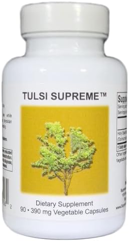 Supreme Nutrition Tulsi, 90 Pure Holy Basil Vegetarian Capsules Supreme