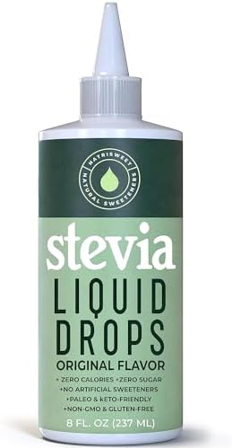 Stevia Liquid Drops, 8 Fl oz, 1823 Servings, Pure Concentrated Drops with Zero Calories & Zero Carbs, Delicious Sugar Substitute Great for Keto & Paleo Diets, by Natrisweet NatriSweet