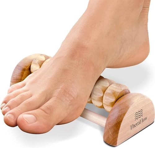 TheraFlow Compact Foot Roller for Plantar Fasciitis Relief - Portable and Small Foot Massager for Neuropathy | Targets Foot Pain with Reflexology | Travel Size Foot Massager for Plantar Fasciitis TheraFlow